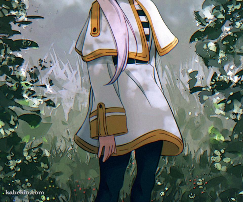 アーチ状の草の向こうにいるフリーレン / 葬送のフリーレンのAndroidの壁紙(960px x 800px) スマホ用