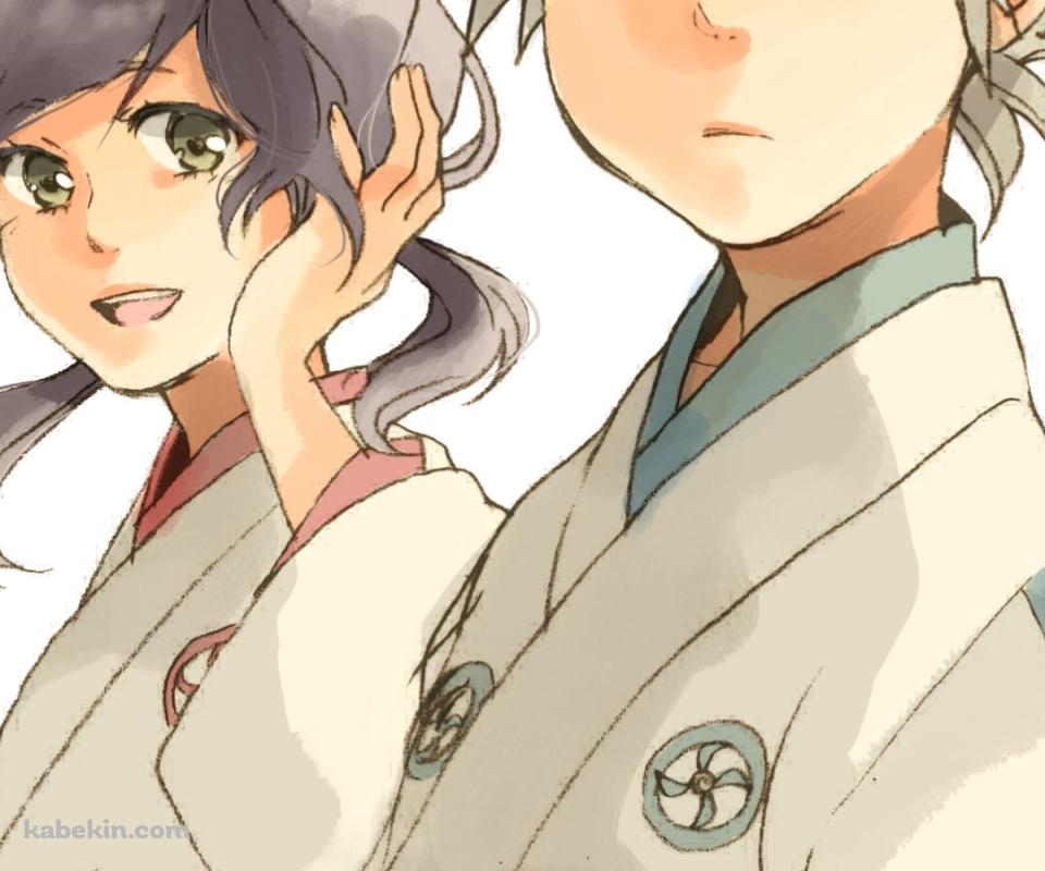 幼少期の日番谷冬獅郎と雛森桃 / ブリーチのAndroidの壁紙(960px x 800px) スマホ用