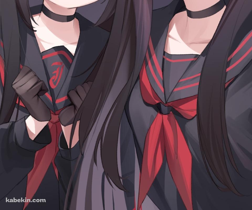写メを撮る仲正イチカと正義実現委員会のモブ / ブルーアーカイブのAndroidの壁紙(960px x 800px) スマホ用