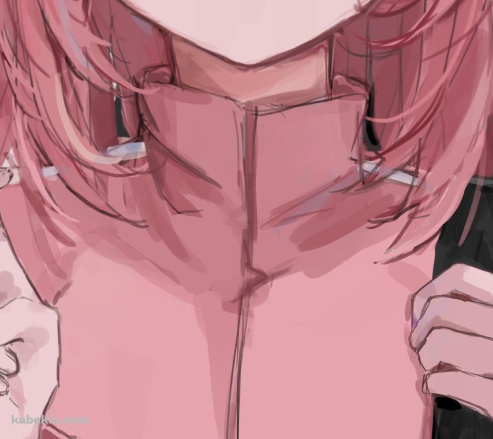 恥ずかしそうにピースをする後藤ひとり / ぼっち・ざ・ろっく!のAndroidの壁紙(960px x 854px) スマホ用