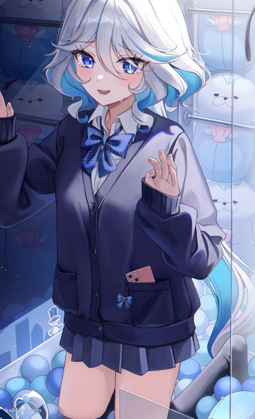 UFOキャッチャーの中のフリーナ / 原神のAndroidの壁紙(1080px x 1776px) スマホ用