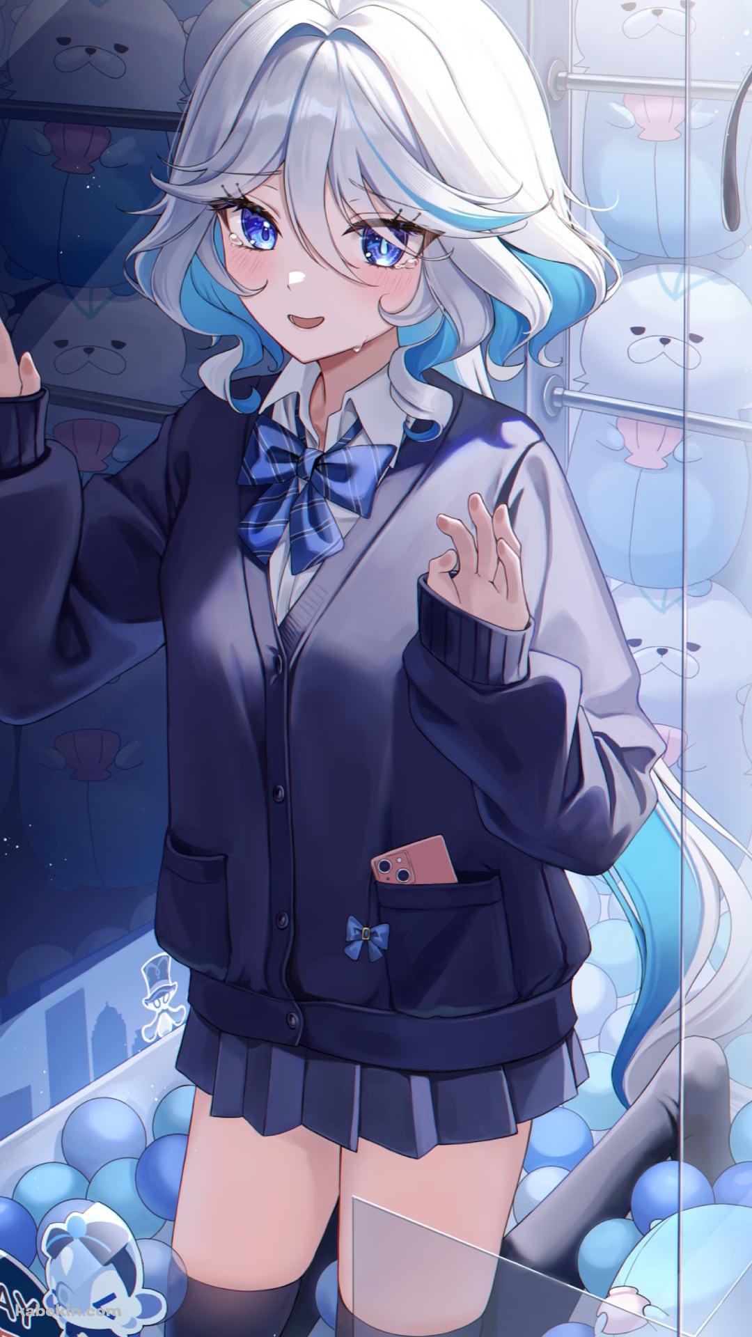 UFOキャッチャーの中のフリーナ / 原神のAndroidの壁紙(1080px x 1920px) スマホ用