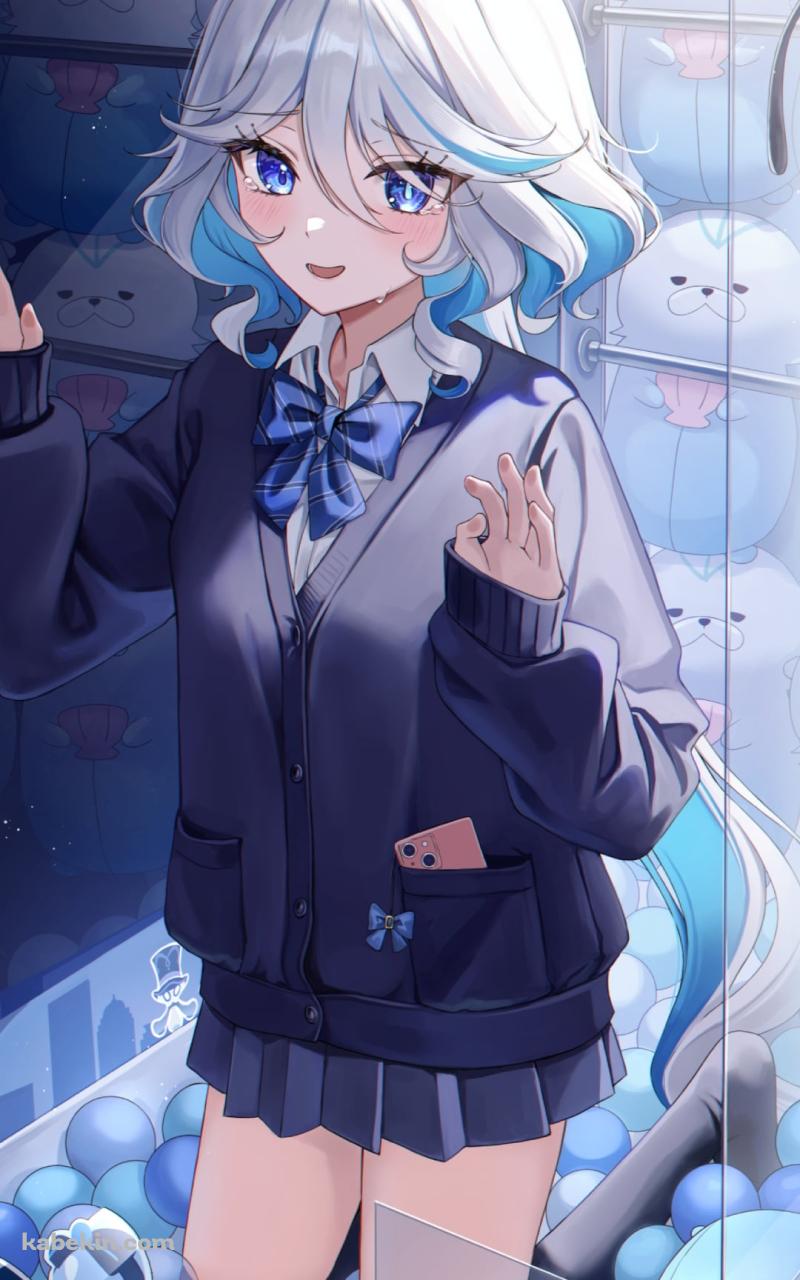 UFOキャッチャーの中のフリーナ / 原神のAndroidの壁紙(800px x 1280px) スマホ用