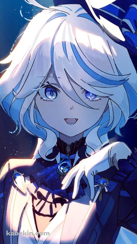 海中で微笑むフリーナ / 原神のAndroidの壁紙(480px x 854px) スマホ用