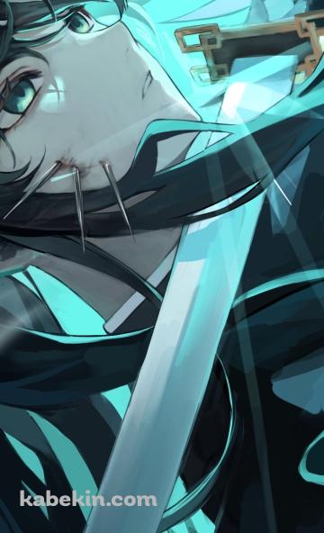 海の中で剣を持つ時透無一郎 / 鬼滅の刃のAndroidの壁紙(360px x 592px) スマホ用
