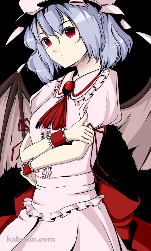 腕をかかえるレミリア・スカーレット / 東方のAndroidの壁紙(480px x 800px) スマホ用