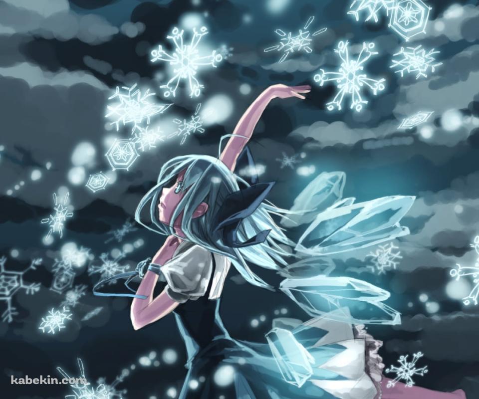 湖の上で舞うチルノ / 東方のAndroidの壁紙(960px x 800px) スマホ用