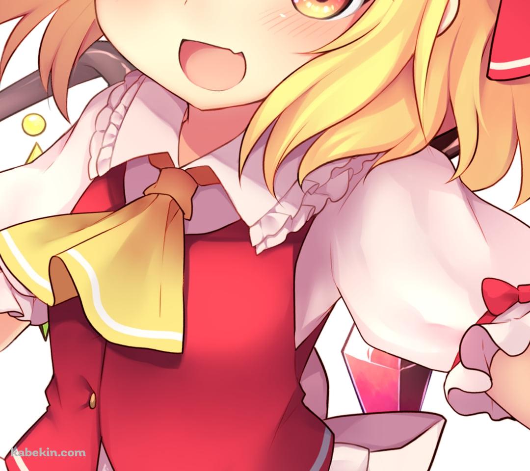 左手をかざすプニプニのフランドール・スカーレット / 東方のAndroidの壁紙(1080px x 960px) スマホ用