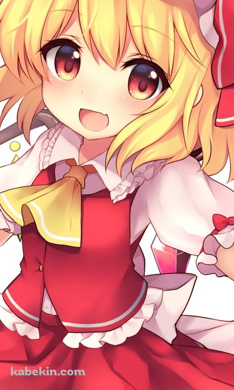 左手をかざすプニプニのフランドール・スカーレット / 東方のAndroidの壁紙(480px x 800px) スマホ用