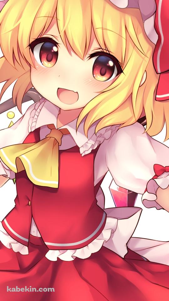 左手をかざすプニプニのフランドール・スカーレット / 東方のAndroidの壁紙(540px x 960px) スマホ用