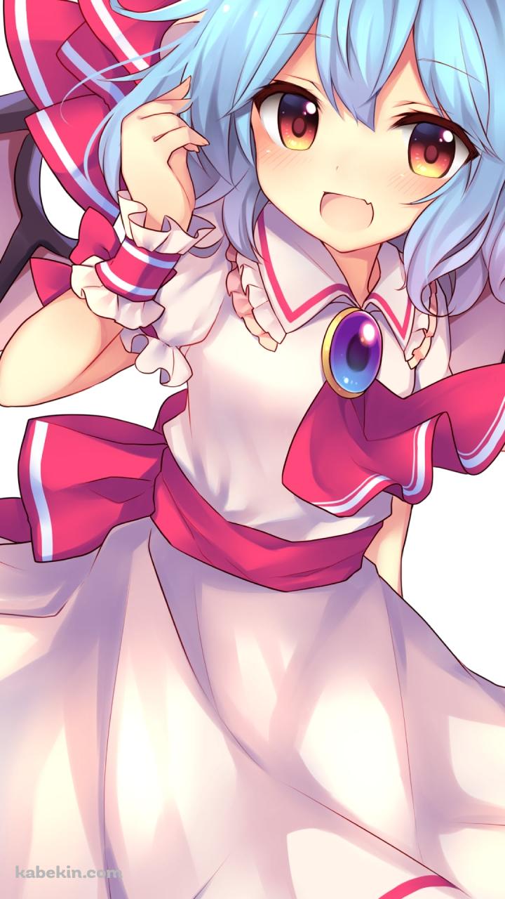 右手で髪を触るプニプニのレミリア・スカーレット / 東方のAndroidの壁紙(720px x 1280px) スマホ用