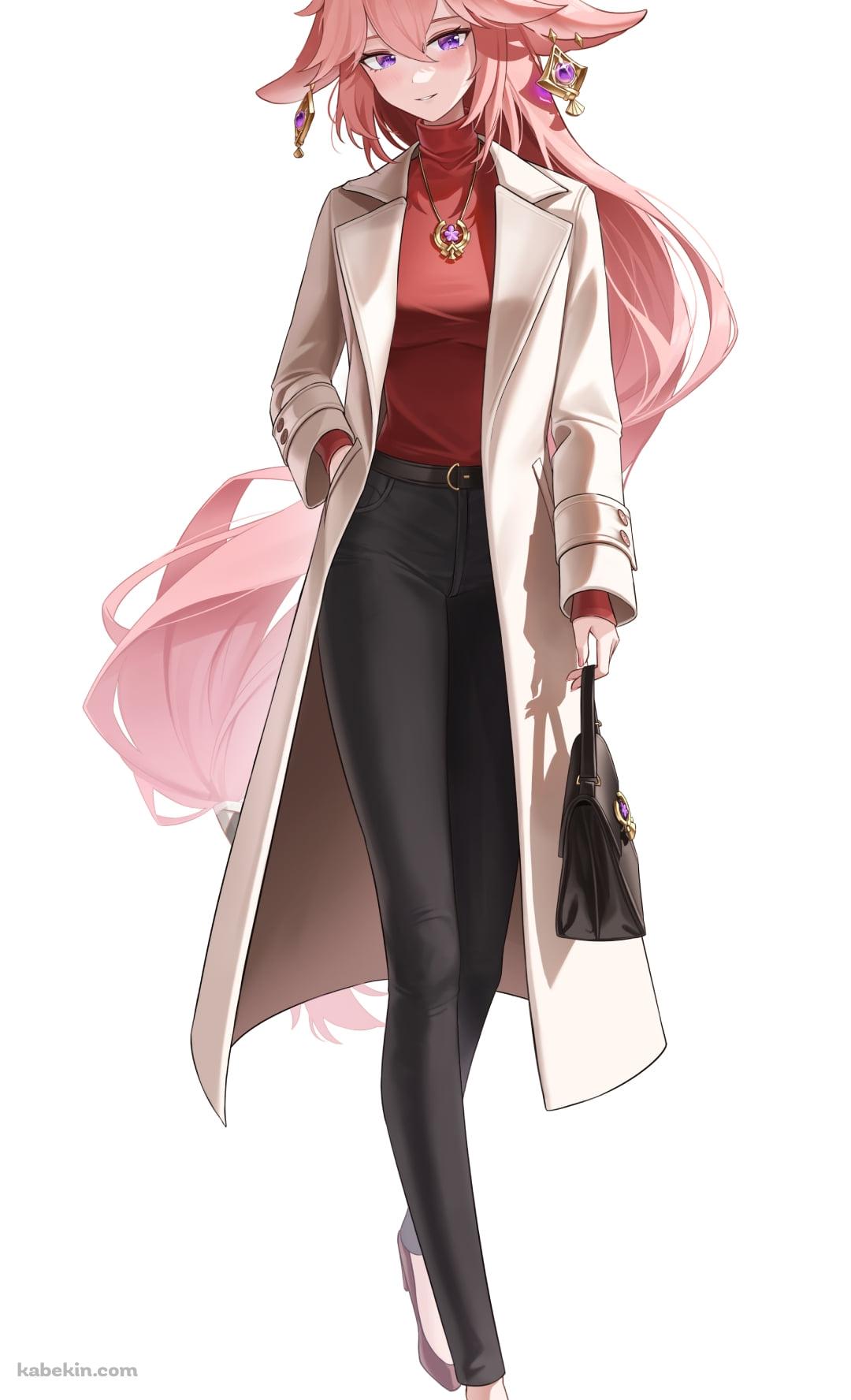 私服姿の八重神子 / 原神のAndroidの壁紙(1080px x 1776px) スマホ用