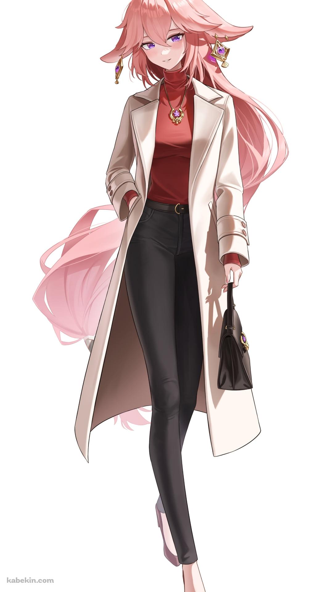 私服姿の八重神子 / 原神のAndroidの壁紙(1080px x 1920px) スマホ用