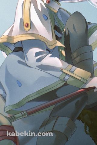 防波堤に座るフリーレン / 葬送のフリーレンのAndroidの壁紙(320px x 480px) スマホ用