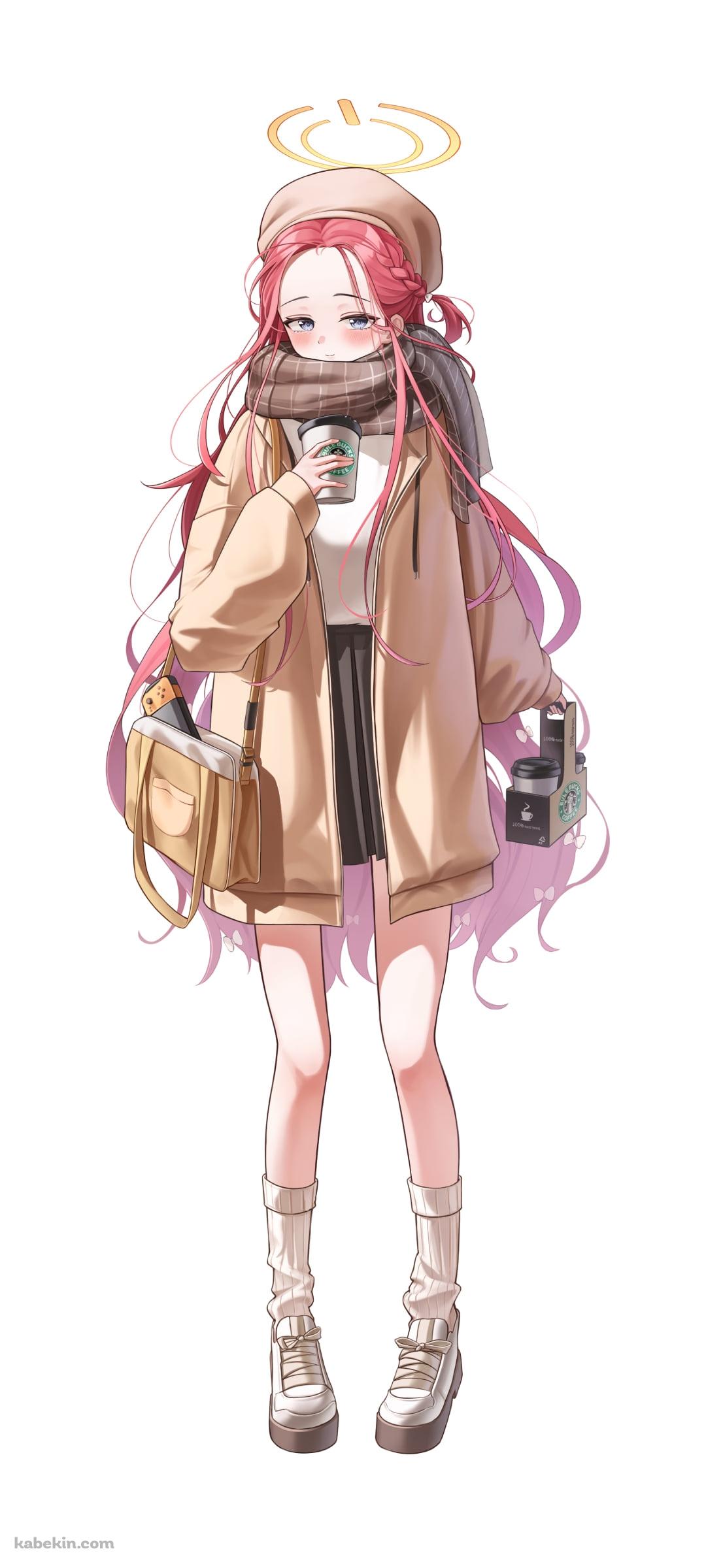 私服姿の花岡ユズ / ブルーアーカイブのAndroidの壁紙(1080px x 2400px) スマホ用