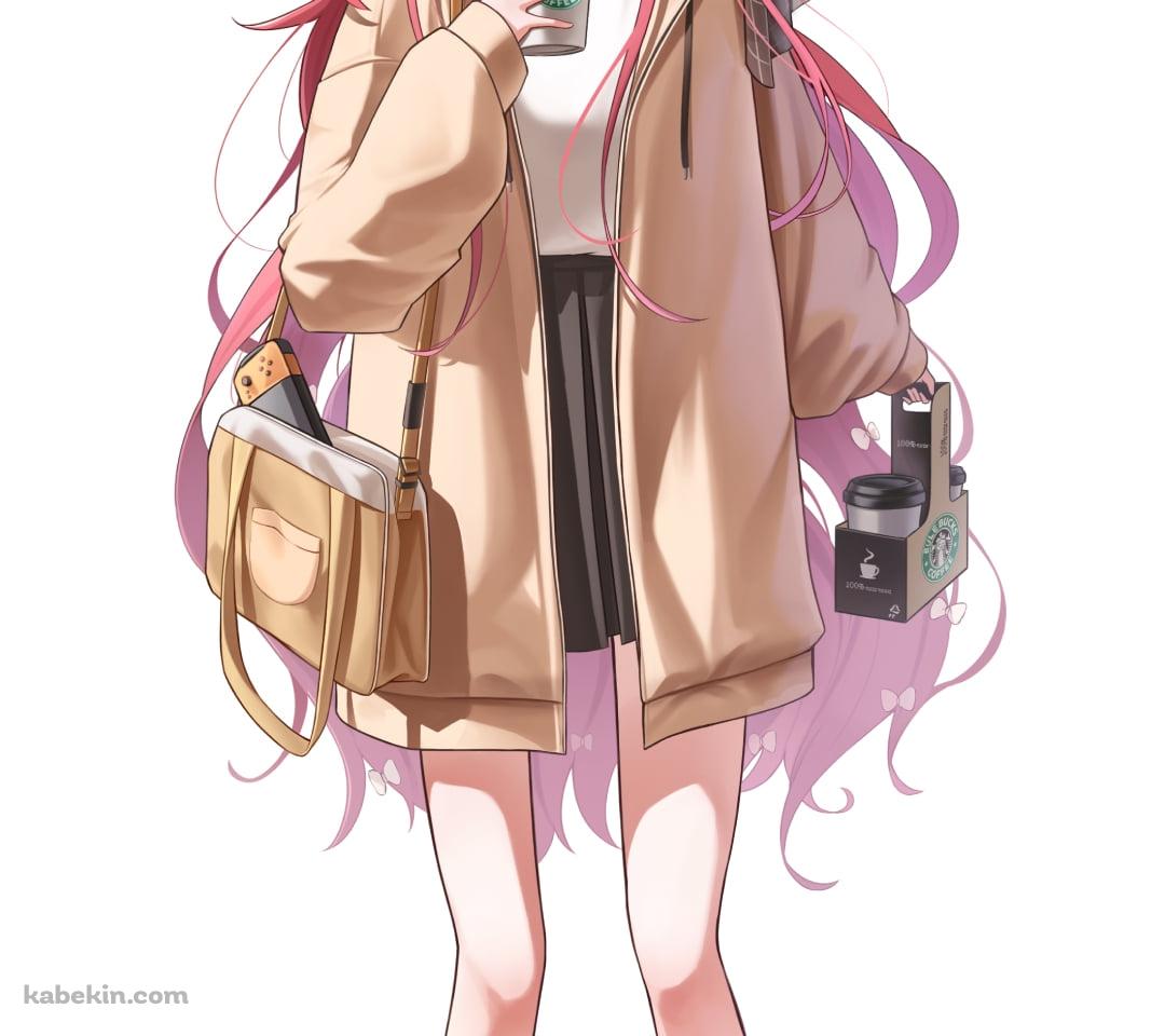 私服姿の花岡ユズ / ブルーアーカイブのAndroidの壁紙(1080px x 960px) スマホ用