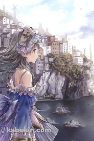 海を眺めるトトゥーリア・ヘルモルト / アトリエのAndroidの壁紙(320px x 480px) スマホ用