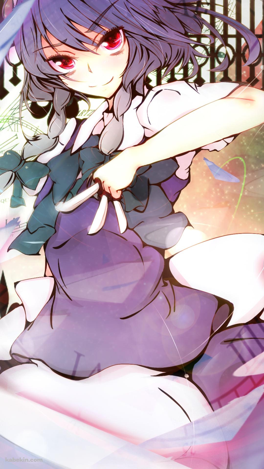 ナイフを持つ十六夜咲夜 / 東方のAndroidの壁紙(1080px x 1920px) スマホ用