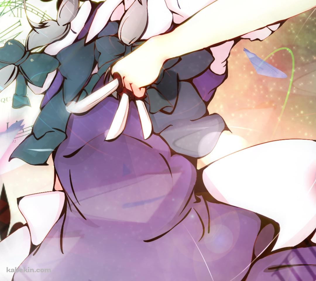 ナイフを持つ十六夜咲夜 / 東方のAndroidの壁紙(1080px x 960px) スマホ用