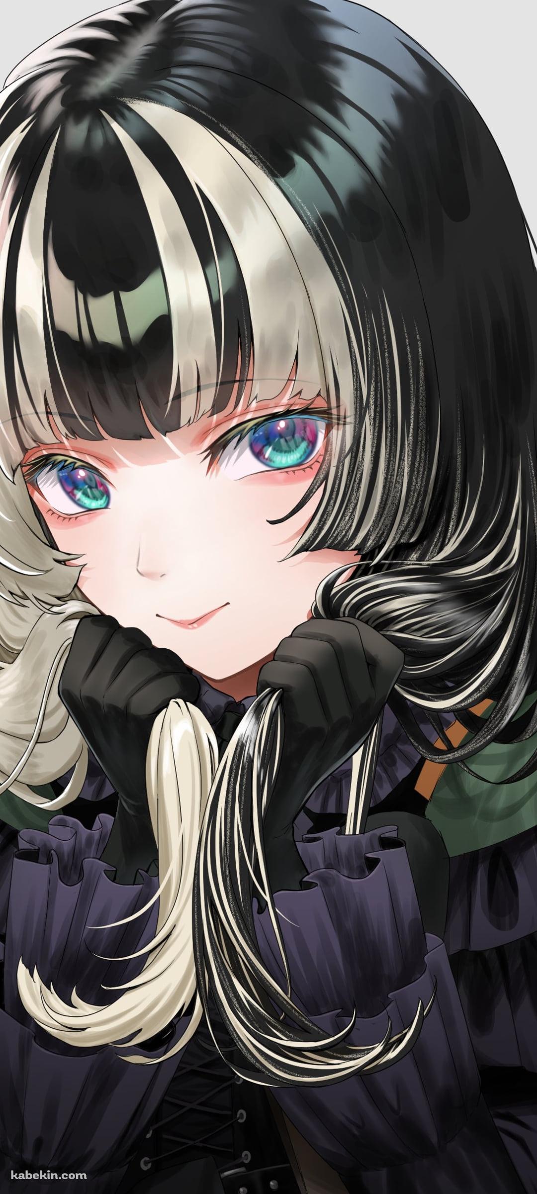 両方の髪を持つ可愛い儒烏風亭らでん / ホロライブ / バーチャルYouTuber / VtuberのAndroidの壁紙(1080px x 2400px) スマホ用
