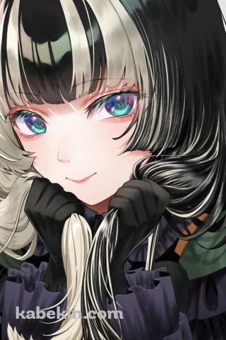 両方の髪を持つ可愛い儒烏風亭らでん / ホロライブ / バーチャルYouTuber / VtuberのAndroidの壁紙(320px x 480px) スマホ用