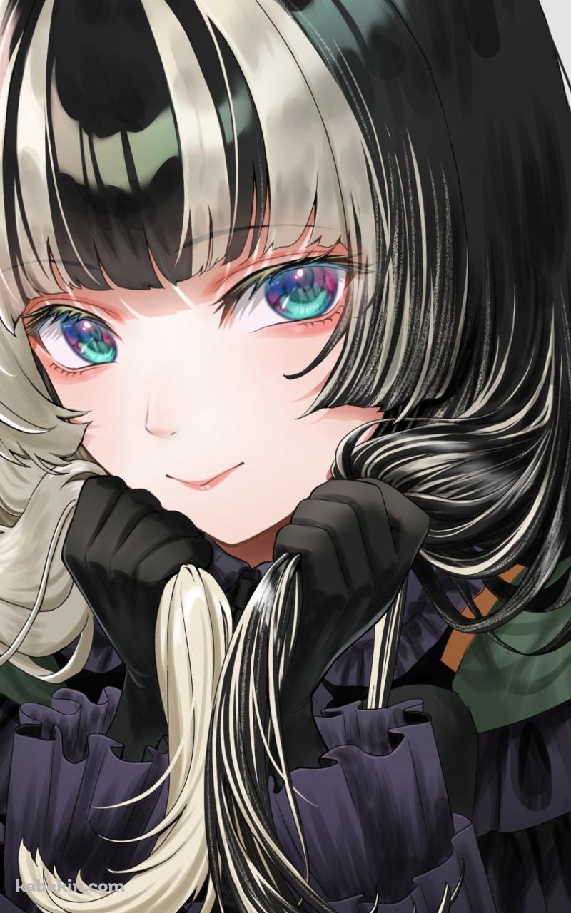両方の髪を持つ可愛い儒烏風亭らでん / ホロライブ / バーチャルYouTuber / VtuberのAndroidの壁紙(800px x 1280px) スマホ用