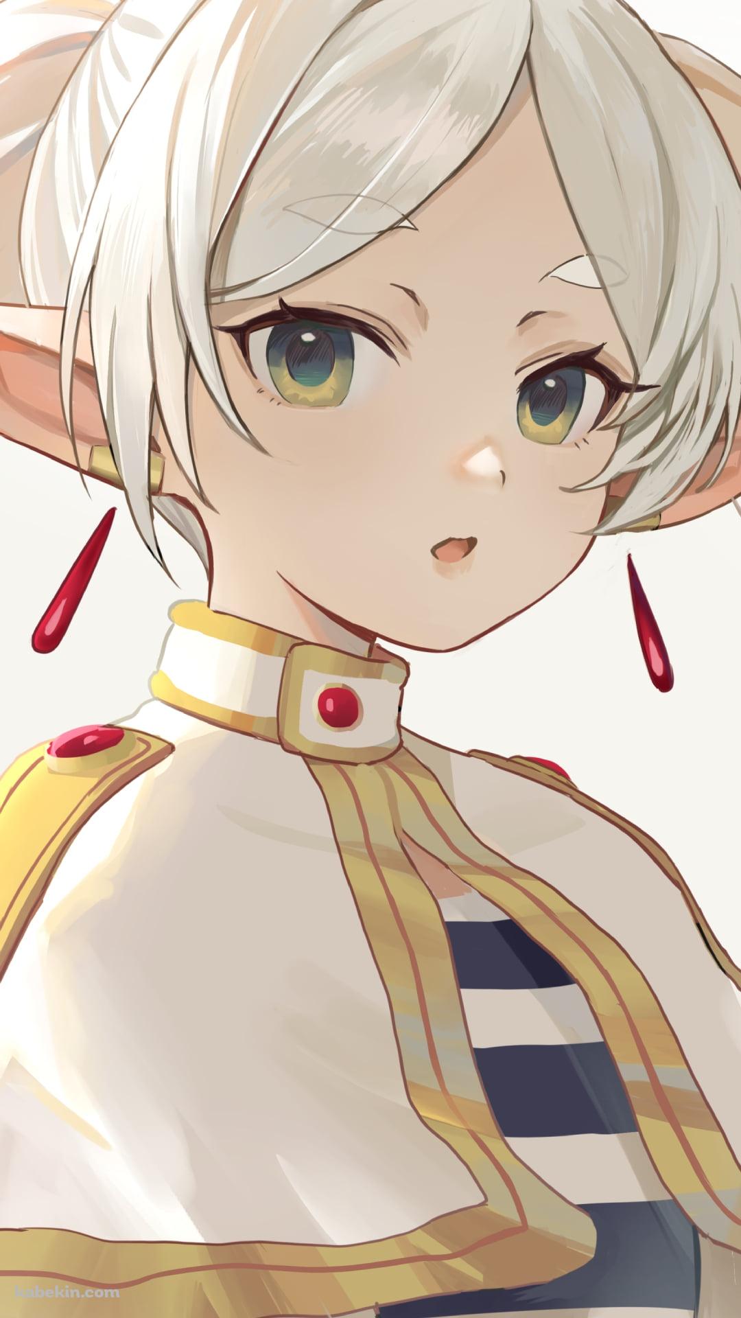 白い髪色の可愛いフリーレン / 葬送のフリーレンのAndroidの壁紙(1080px x 1920px) スマホ用