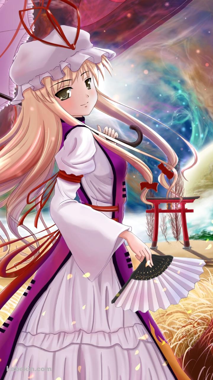ドレスを着た八雲紫 / 東方のAndroidの壁紙(720px x 1280px) スマホ用