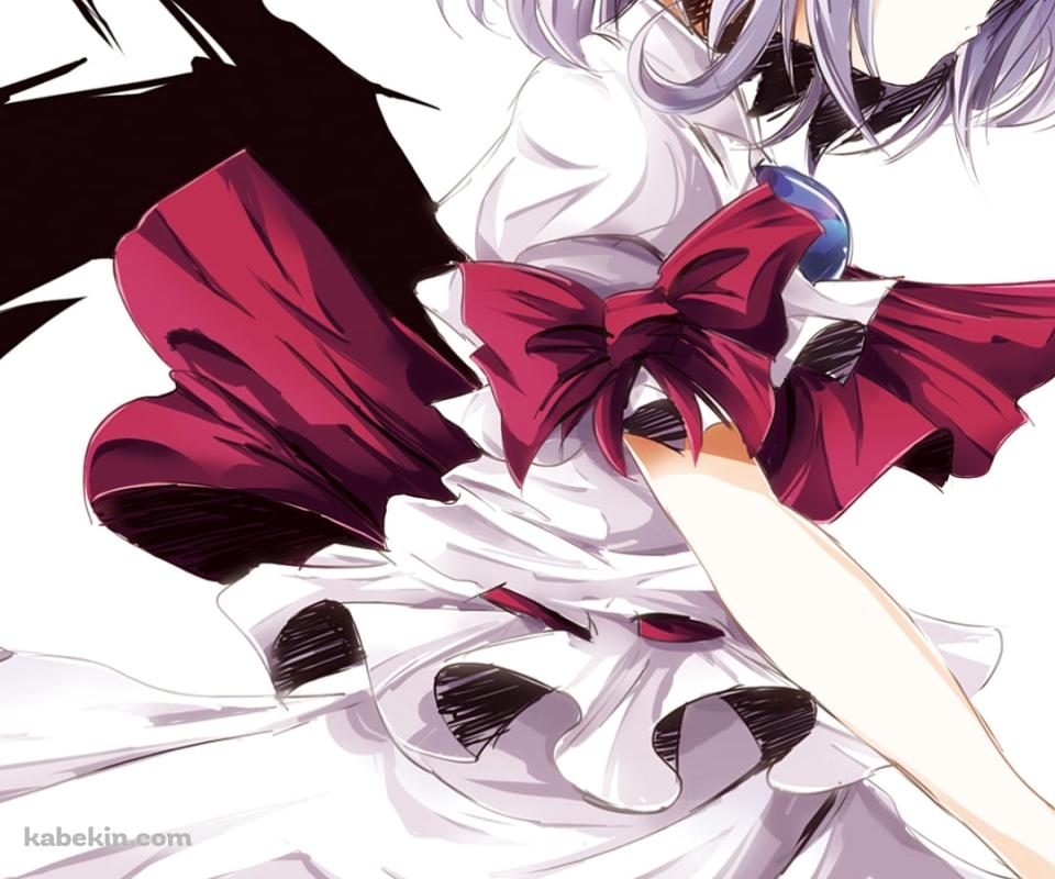 黒い羽が生えたレミリア・スカーレット / 横向き / 東方のAndroidの壁紙(960px x 800px) スマホ用