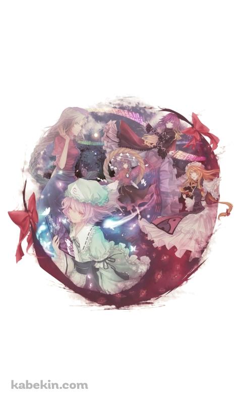 八雲紫、西行寺幽々子、聖白蓮、八坂神奈子、八意永琳 / 東方のAndroidの壁紙(480px x 800px) スマホ用