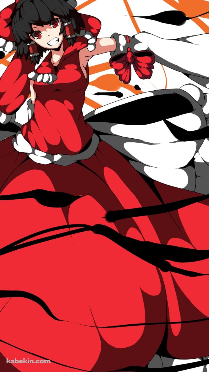 赤いドレスを着た博麗霊夢 / 東方のAndroidの壁紙(720px x 1280px) スマホ用