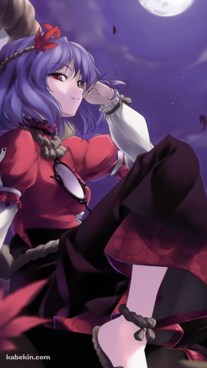 満月と八坂神奈子 / 東方のAndroidの壁紙(720px x 1280px) スマホ用