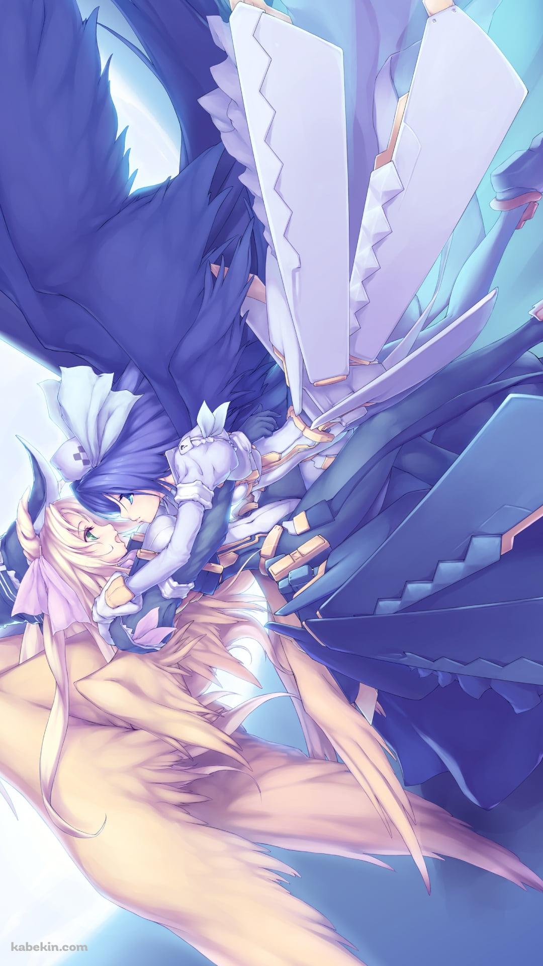 満月とマルガ・ナルゼとマルゴット・ナイト / 境界線上のホライゾンのAndroidの壁紙(1080px x 1920px) スマホ用