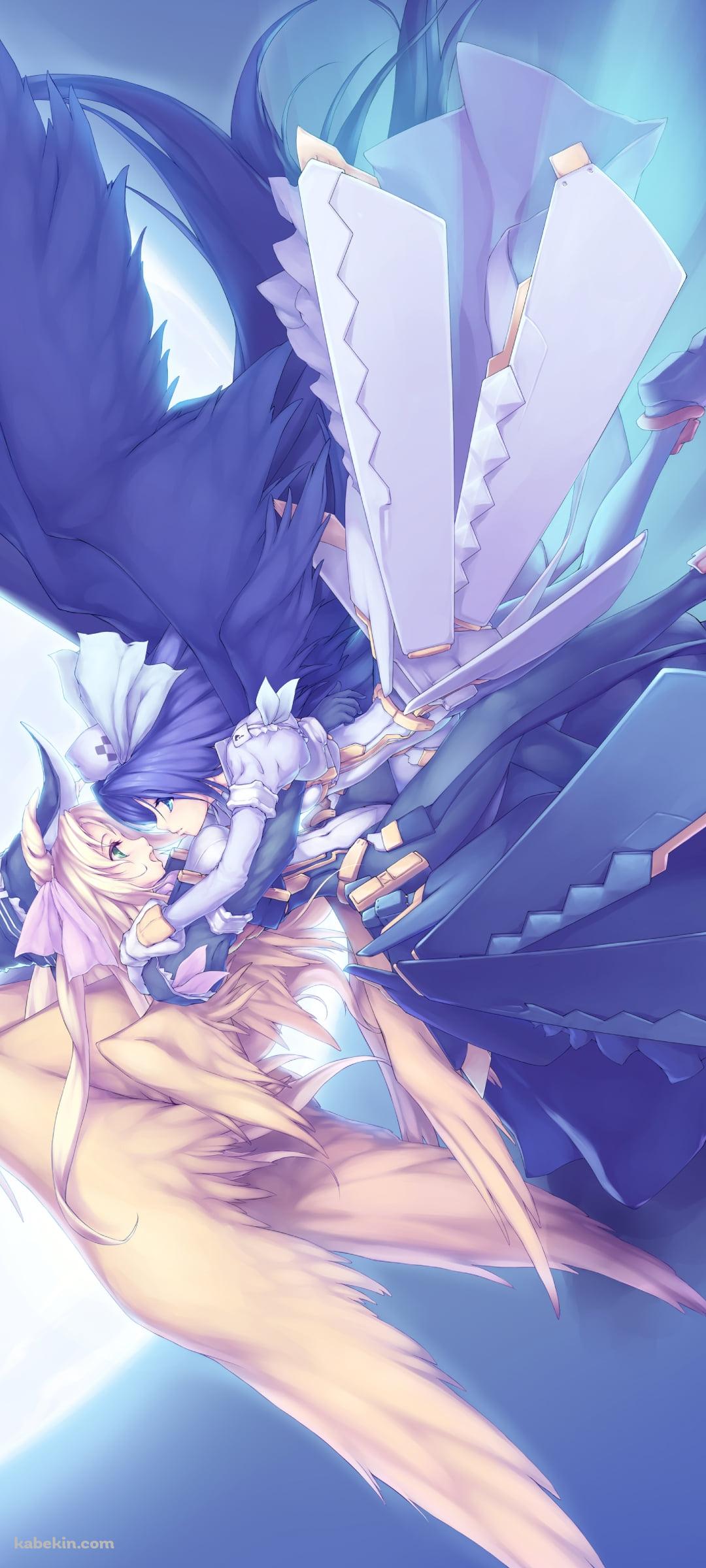 満月とマルガ・ナルゼとマルゴット・ナイト / 境界線上のホライゾンのAndroidの壁紙(1080px x 2400px) スマホ用