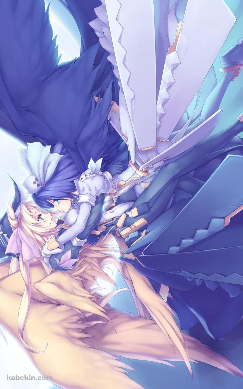 満月とマルガ・ナルゼとマルゴット・ナイト / 境界線上のホライゾンのAndroidの壁紙(800px x 1280px) スマホ用