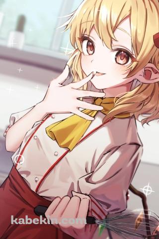 コック姿の可愛いフランドール・スカーレット / 東方のAndroidの壁紙(320px x 480px) スマホ用