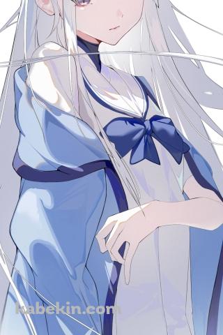 うつろな表情の御稜ナグサ / ブルーアーカイブのAndroidの壁紙(320px x 480px) スマホ用