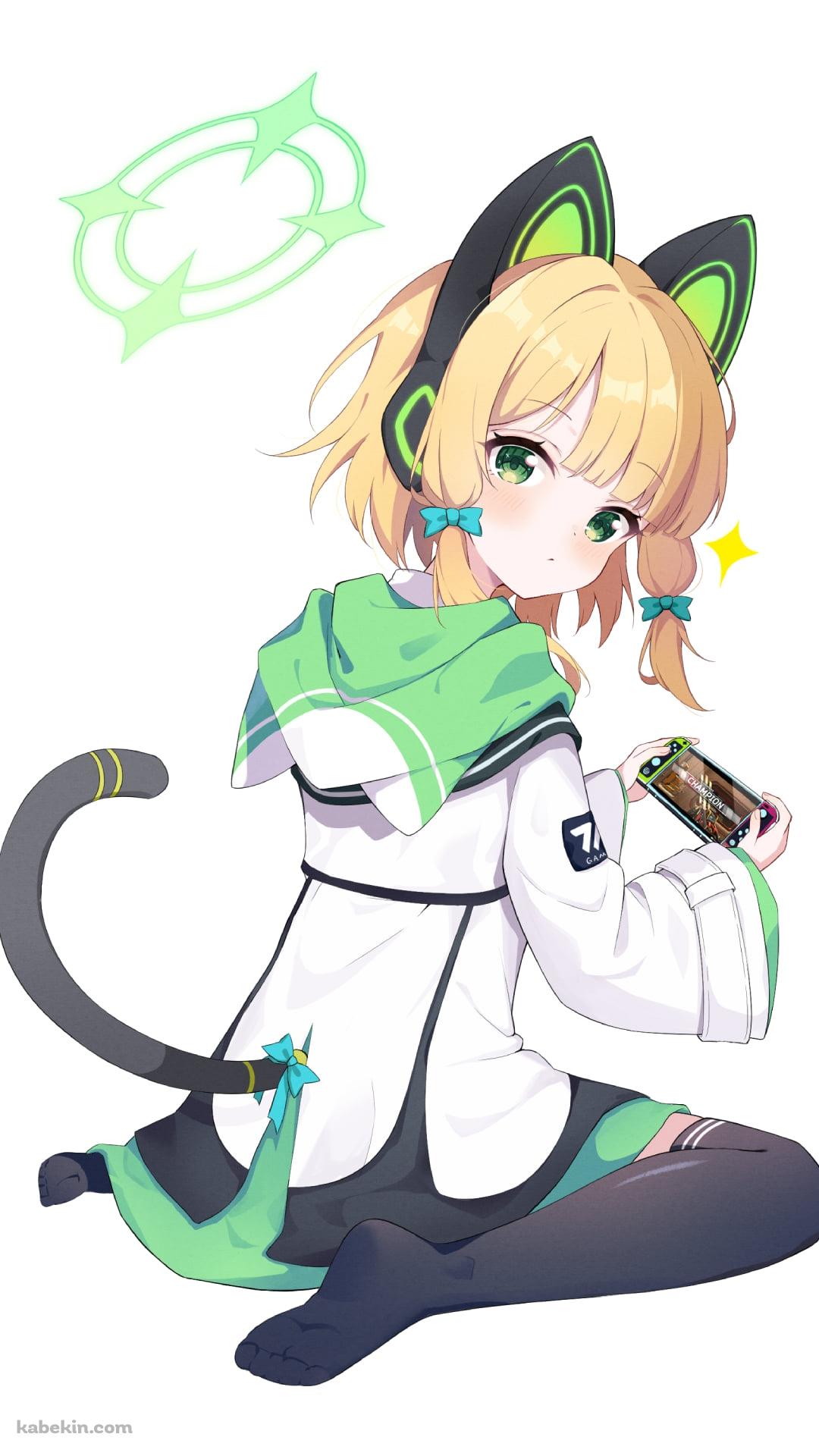 ゲームをしている才羽ミドリ / ブルーアーカイブのAndroidの壁紙(1080px x 1920px) スマホ用
