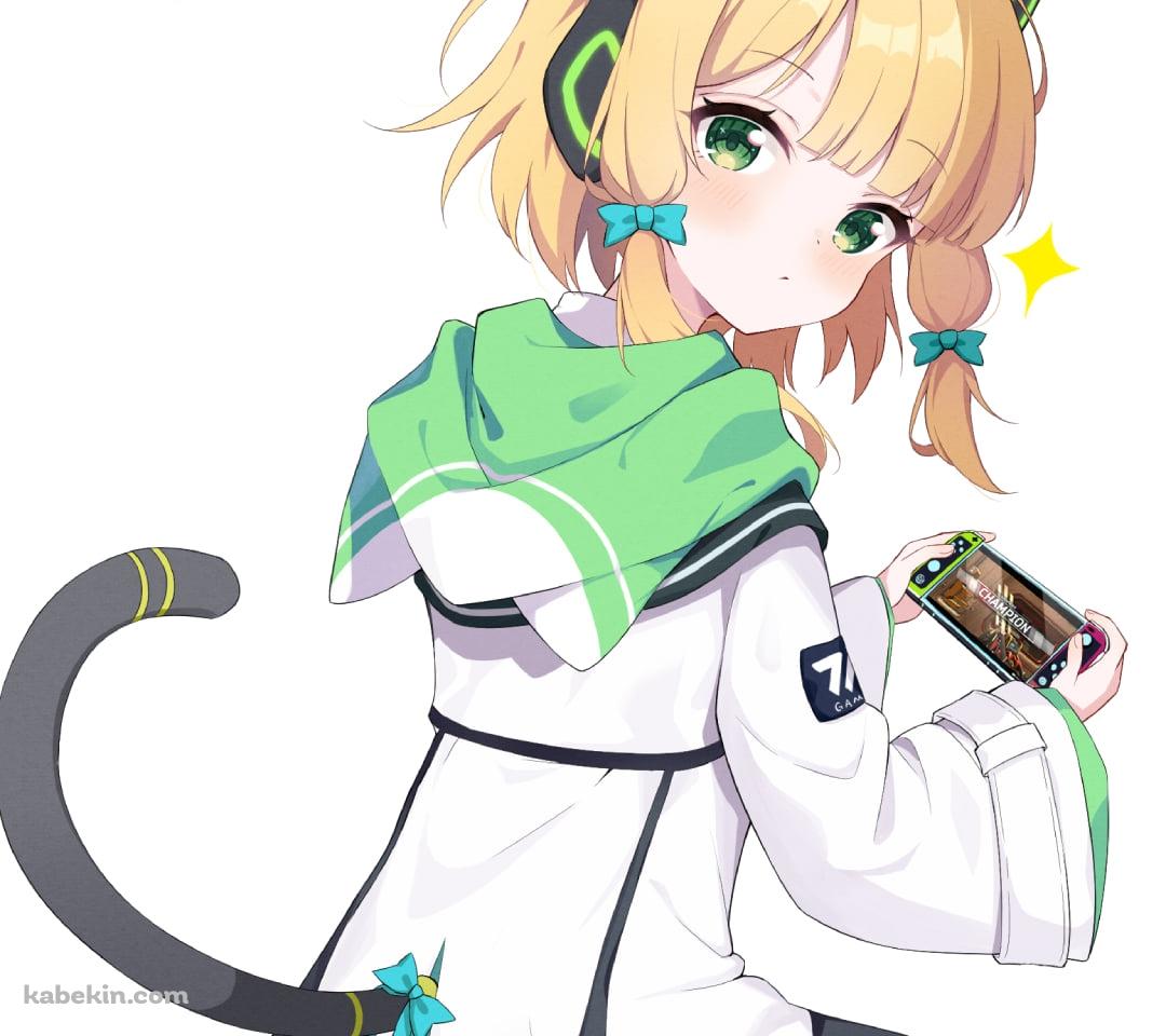 ゲームをしている才羽ミドリ / ブルーアーカイブのAndroidの壁紙(1080px x 960px) スマホ用