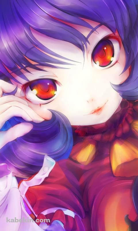 赤い瞳でこちらを見つめる八坂神奈子 / 東方のAndroidの壁紙(480px x 800px) スマホ用