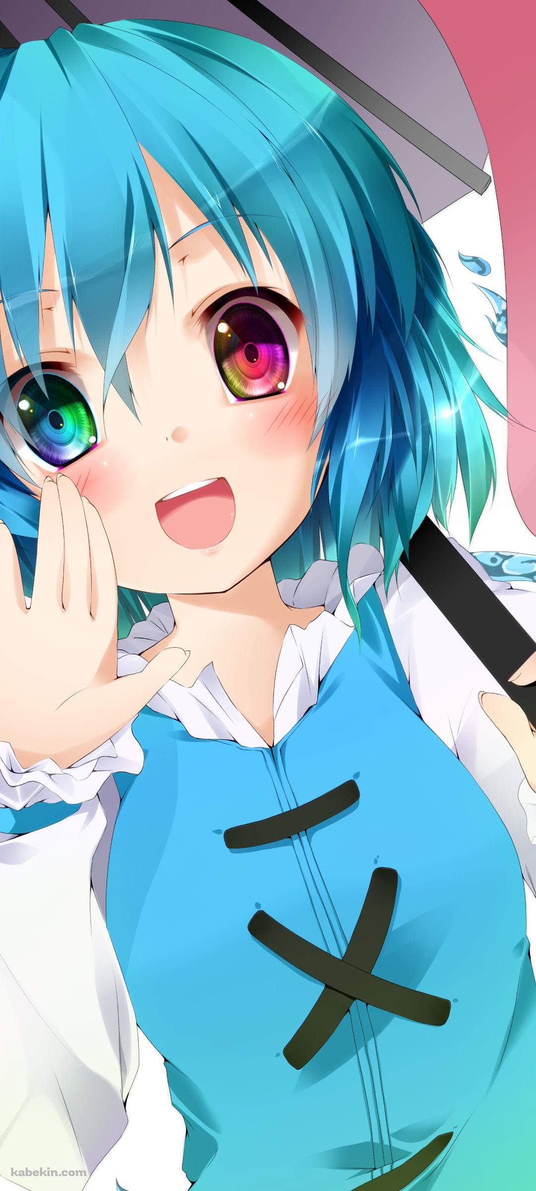 傘をさしてこちらに声をかける多々良小傘 / 東方のAndroidの壁紙(1080px x 2400px) スマホ用