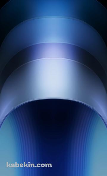 ライトアップされた青のグラデーションの楕円のAndroidの壁紙(360px x 592px) スマホ用