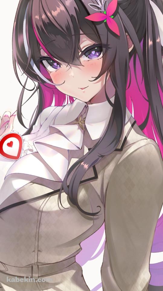 制服を着た可愛いAZKi / ホロライブ / バーチャルYouTuber / VtuberのAndroidの壁紙(540px x 960px) スマホ用