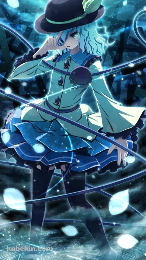 顔の前に指をあてるかっこいい古明地こいし / 東方のAndroidの壁紙(480px x 854px) スマホ用