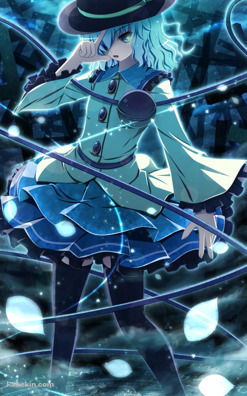 顔の前に指をあてるかっこいい古明地こいし / 東方のAndroidの壁紙(800px x 1280px) スマホ用