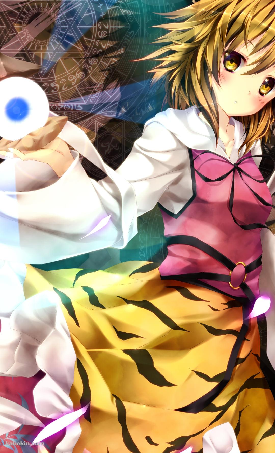 目玉を手に乗せた寅丸星 / 東方のAndroidの壁紙(1080px x 1776px) スマホ用