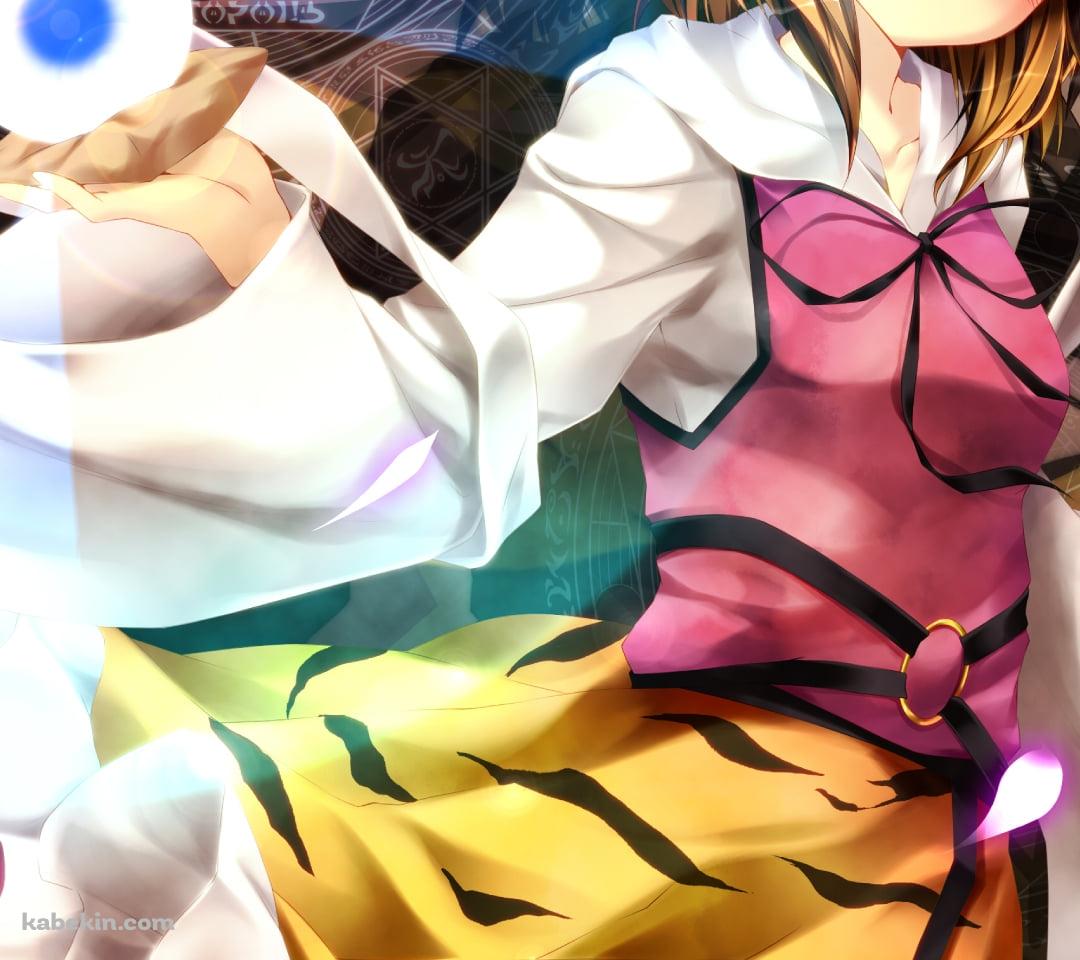 目玉を手に乗せた寅丸星 / 東方のAndroidの壁紙(1080px x 960px) スマホ用