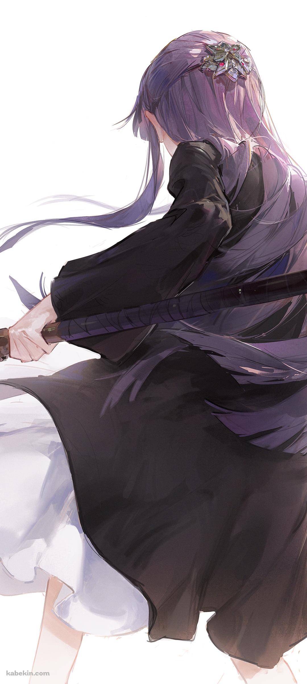 杖を持ち構えるフェルンの後ろ姿 / かっこいい / 葬送のフリーレンのAndroidの壁紙(1080px x 2400px) スマホ用