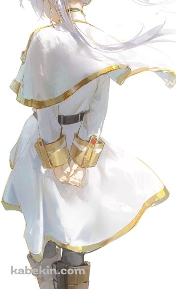 後ろ手を組んで歩くフリーレンの後ろ姿 / 葬送のフリーレンのAndroidの壁紙(360px x 592px) スマホ用