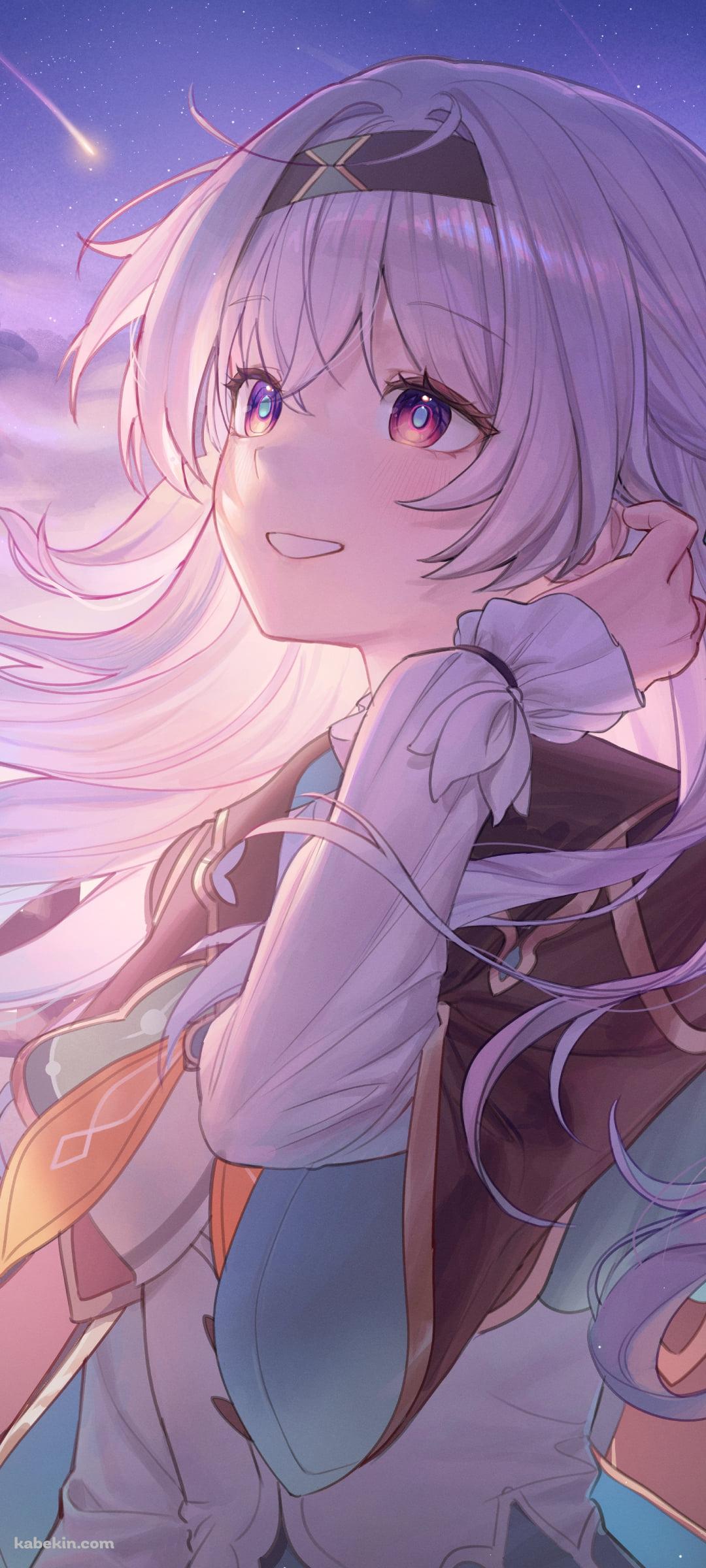 流れ星を眺める可愛いホタル / 崩壊:スターレイルのAndroidの壁紙(1080px x 2400px) スマホ用